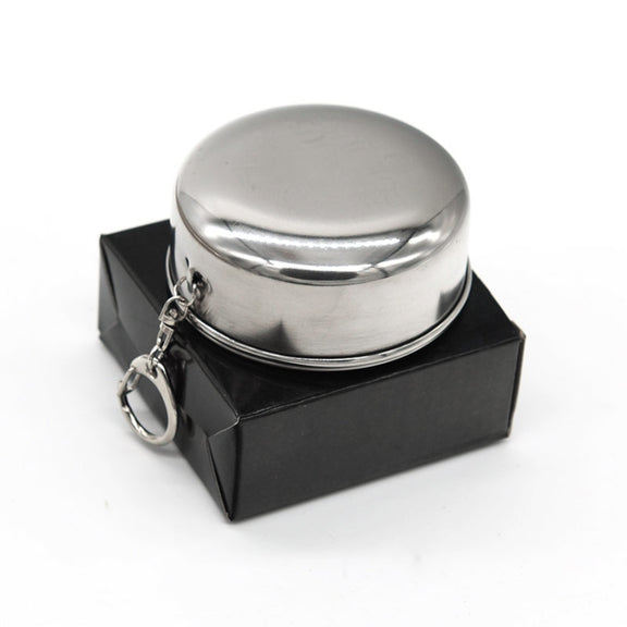 Stainless Steel Retractable Outdoor Cup  Size: 85 x 72 x 72 mm (Big)