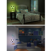 DIY Football Lamp, USB Handmade Charm Night Light / Desk Lamp Colorful Bedside Lamp(White)