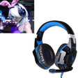 EACH G2000 Over-ear Stereo Bass Gaming Headset with Mic & LED Light for Computer, Cable Length: 2.2m(Blue) - Multimedia Headset by KOTION EACH | Online Shopping South Africa | PMC TechLife | Buy Now Pay Later Mobicred