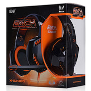 EACH G2000 Over-ear Stereo Bass Gaming Headset with Mic & LED Light for Computer, Cable Length: 2.2m(Blue)