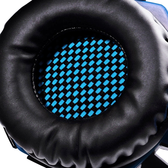EACH G2000 Over-ear Stereo Bass Gaming Headset with Mic & LED Light for Computer, Cable Length: 2.2m(Blue)