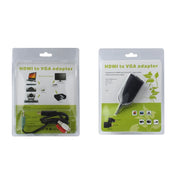 HDMI Male to VGA Female Adapter With Audio Cable(Black)