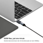 USB 2.0 AM to Micro USB Female Adapter(Black)