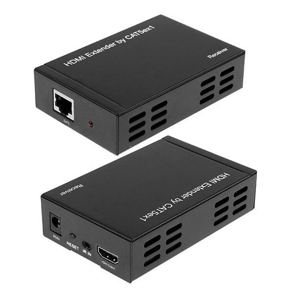 Full HD 1080P HDMI To Extender Transmitter + Receiver over One 100m CAT5E / CAT6 (TCP/IP)