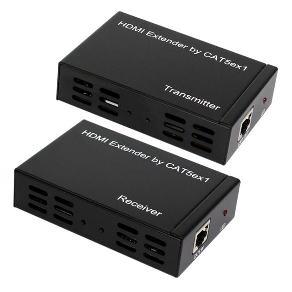 Full HD 1080P HDMI To Extender Transmitter + Receiver over One 100m CAT5E / CAT6 (TCP/IP)