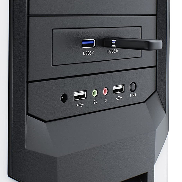 USB 3.0 Front Panel Floppy Disk Bay 20 Pin 2 Ports HUB Bracket Cable(Black)