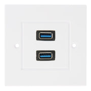 Dual USB 3.0 Female Plugs Home Wall Charger Plate Wall Plate Panel