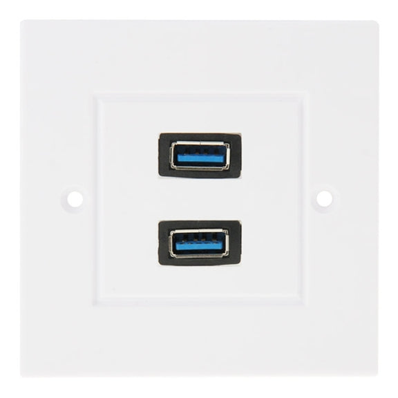 Dual USB 3.0 Female Plugs Home Wall Charger Plate Wall Plate Panel