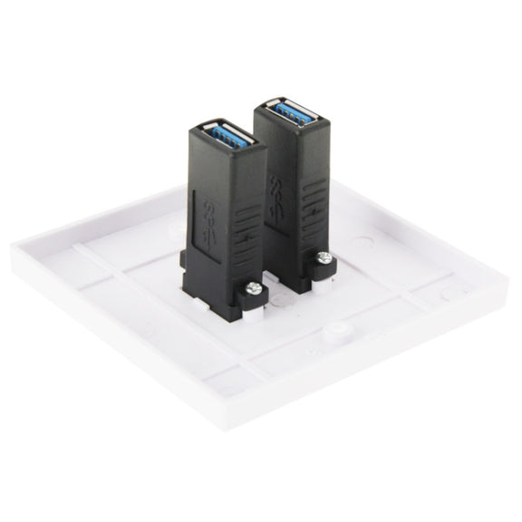 Dual USB 3.0 Female Plugs Home Wall Charger Plate Wall Plate Panel