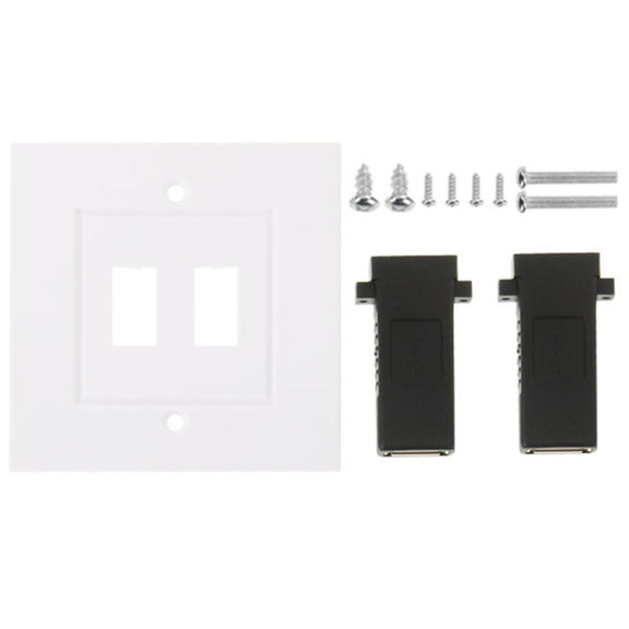 Dual USB 3.0 Female Plugs Home Wall Charger Plate Wall Plate Panel
