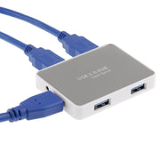 CR-H302 Mirror Surface 4 Ports USB 3.0 Super Speed 5Gbps HUB + 60cm USB 3.0 Transmission Cable(White)