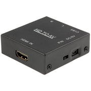 HDV-M610 Mini Size Full HD 1080P HDMI to AV/CVBS Video Converter Adapter(Black)