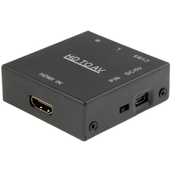 HDV-M610 Mini Size Full HD 1080P HDMI to AV/CVBS Video Converter Adapter(Black)