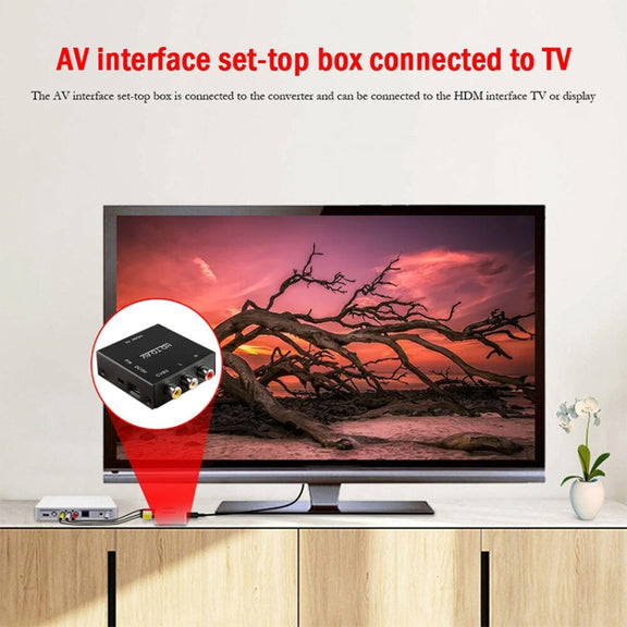 HDV-M610 Mini Size Full HD 1080P HDMI to AV/CVBS Video Converter Adapter(Black)