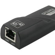 USB 3.0 10 / 100 / 1000Mbps Ethernet Adapter for Laptops, Plug and play(Black)