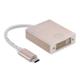 10cm USB-C / Type-C 3.1 to DVI 24+5 Adapter Cable, For MacBook 12 inch, Chromebook Pixel 2015, Nokia N1 Tablet PC(Gold) - Cable & Adapters by PMC TechLife | Online Shopping South Africa | PMC TechLife | Buy Now Pay Later Mobicred