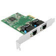 PCI-Express Dual Gigabit Ethernet Controller Card Adapter 2 Port RJ45 10/100/1000 BASE-T (IO-PCE8111-2GLAN) - Add-on Cards by PMC TechLife | Online Shopping South Africa | PMC TechLife