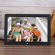 12.0 Inch LED Display Multi-media Digital Photo Frame with Holder / Music & Movie Player / Remote Control Function, Support USB / SD, Built in Stereo Speaker(Black)