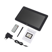 12.0 Inch LED Display Multi-media Digital Photo Frame with Holder / Music & Movie Player / Remote Control Function, Support USB / SD, Built in Stereo Speaker(White)