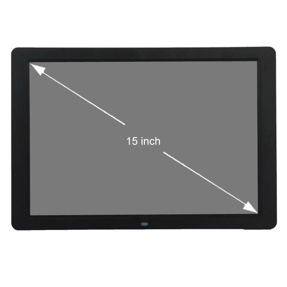 15 inch 1280 x 800 16:9 LED Widescreen Suspensibility Digital Photo Frame with Holder & Remote Control, Support SD / MicroSD / MMC / MS / XD / USB Flash Disk(Black)