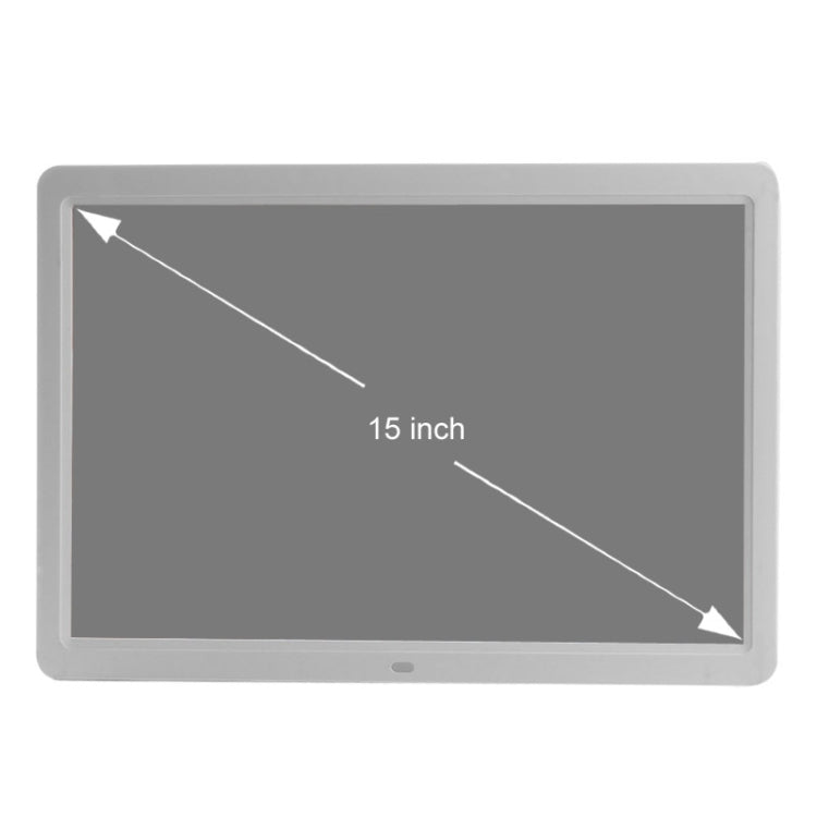15 inch 1280 x 800 16:9 LED Widescreen Suspensibility Digital Photo Frame with Holder & Remote Control, Support SD / MicroSD / MMC / MS / XD / USB Flash Disk(White)