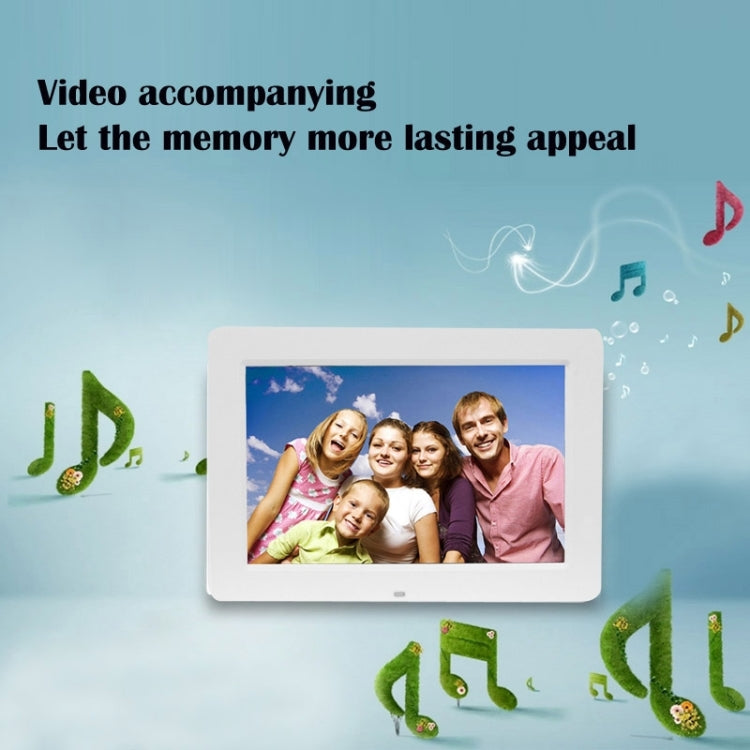 13 inch 1024 x 768 / 16：9 LED Widescreen Suspensibility Digital Photo Frame with Holder & Remote Control, Support SD / MicroSD / MMC / MS / XD / USB Flash Disk(White)