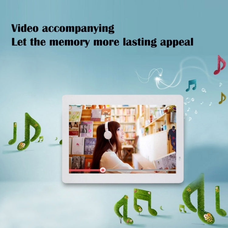 14 inch LED Display Multi-media Digital Photo Frame with Holder & Music & Movie Player, Support USB / SD / MS / MMC Card Input