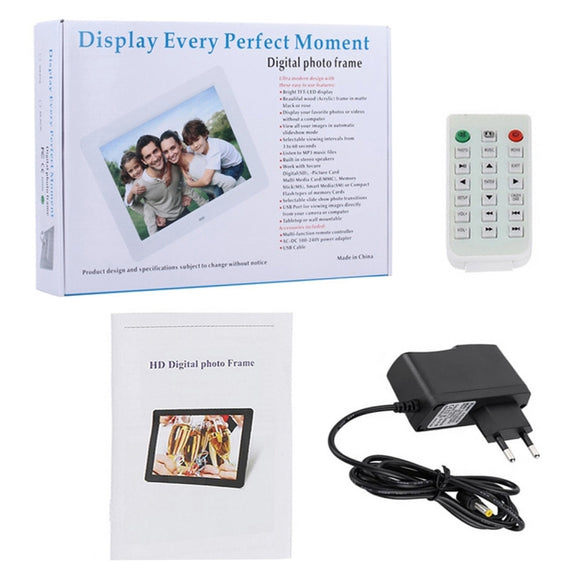 10.1 inch HD Wide Screen Digital Photo Frame with Holder & Remote Control, Allwinner E200, Alarm Clock / MP3 / MP4 / Movie Player(Black)