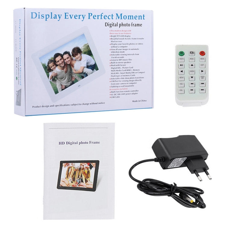10.1 inch HD Wide Screen Digital Photo Frame with Holder & Remote Control, Allwinner E200, Alarm Clock / MP3 / MP4 / Movie Player(Black)