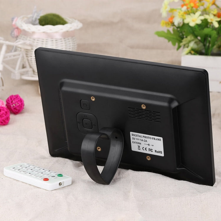 10.1 inch HD Wide Screen Digital Photo Frame with Holder & Remote Control, Allwinner E200, Alarm Clock / MP3 / MP4 / Movie Player(Black)