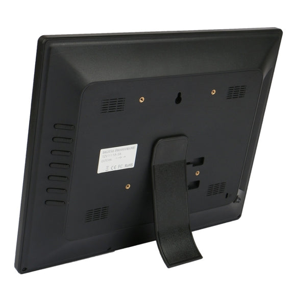14 inch LED Display Multi-media Digital Photo Frame with Holder & Music & Movie Player, Support USB / SD / MS / MMC Card Input(Black)
