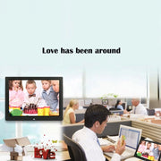 14 inch LED Display Multi-media Digital Photo Frame with Holder & Music & Movie Player, Support USB / SD / MS / MMC Card Input(Black)
