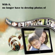 14 inch LED Display Multi-media Digital Photo Frame with Holder & Music & Movie Player, Support USB / SD / MS / MMC Card Input(White)