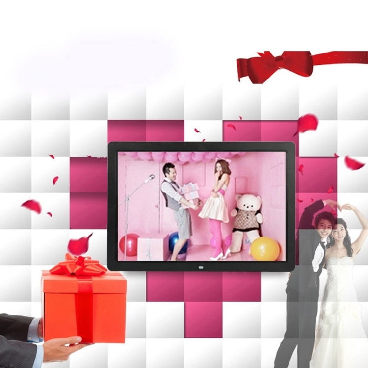 17 inch HD 1080P LED Display Multi-media Digital Photo Frame with Holder & Music & Movie Player, Support USB / SD / MS / MMC Card Input(White)