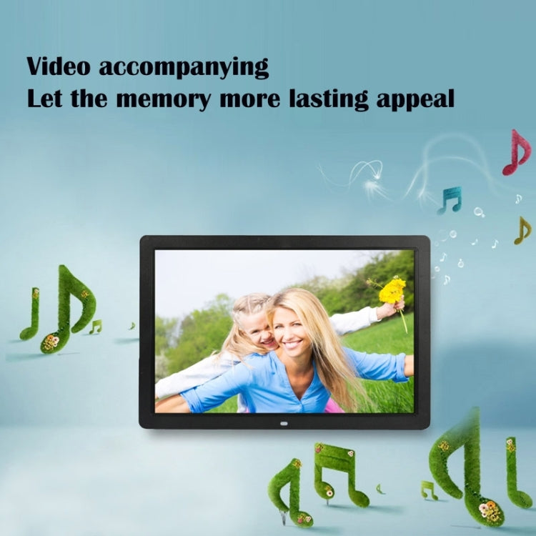 17 inch HD 1080P LED Display Multi-media Digital Photo Frame with Holder & Music & Movie Player, Support USB / SD / MS / MMC Card Input(White)