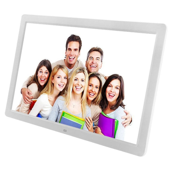 17 inch HD 1080P LED Display Multi-media Digital Photo Frame with Holder & Music & Movie Player, Support USB / SD / MS / MMC Card Input(White)
