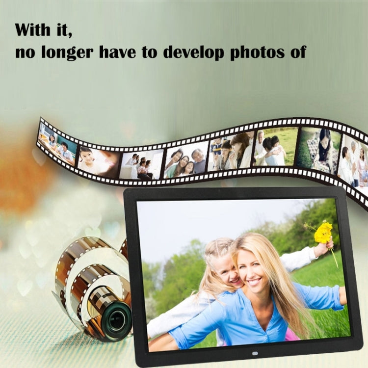 17 inch HD 1080P LED Display Multi-media Digital Photo Frame with Holder & Music & Movie Player, Support USB / SD / MS / MMC Card Input(White)