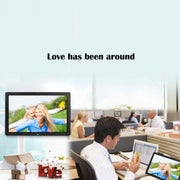 17 inch HD 1080P LED Display Multi-media Digital Photo Frame with Holder & Music & Movie Player, Support USB / SD / MS / MMC Card Input(White)