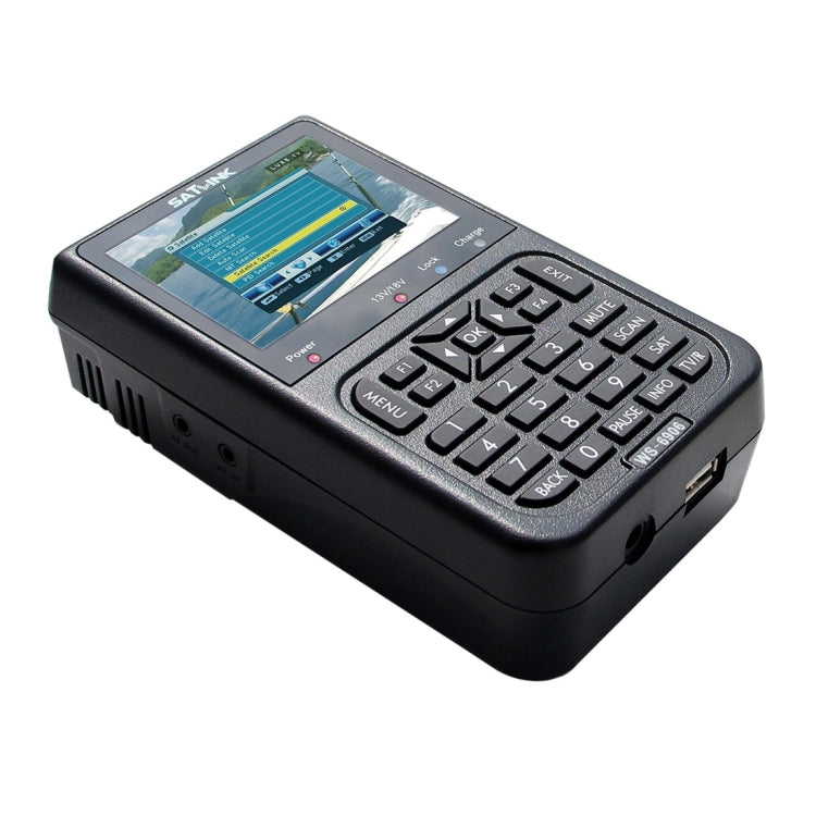 SATLINK WS6906 3.5 inch LCD Colour Screen Portable Digital Satellite Finder Meter(AU Plug)