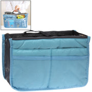 Thicken Portable Multi-function Double Zipper Cosmetic Bag, Storage Bag in Bag (Blue)