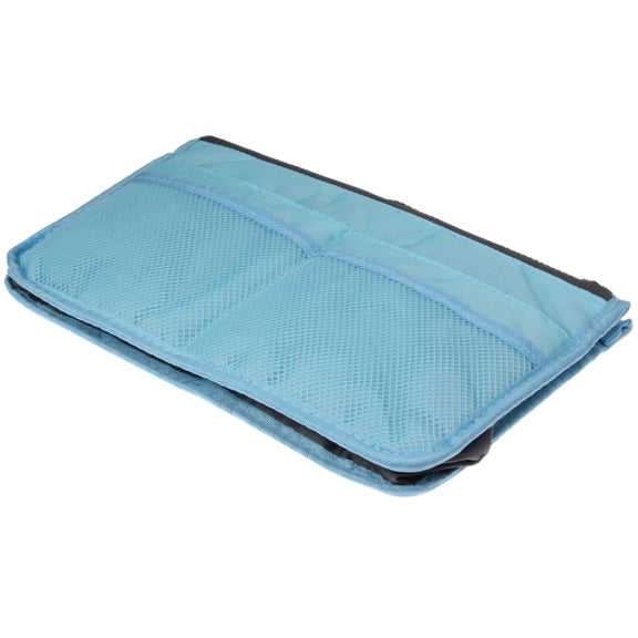 Thicken Portable Multi-function Double Zipper Cosmetic Bag, Storage Bag in Bag (Blue)