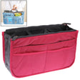Thicken Portable Multi-function Double Zipper Cosmetic Bag, Storage Bag in Bag (Magenta) - Storage Bags by PMC TechLife | Online Shopping South Africa | PMC TechLife | Buy Now Pay Later Mobicred