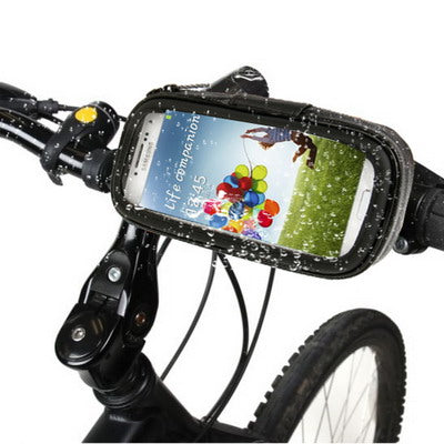 Bike Mount & Water-resistant / Sand-proof / Snow-proof / Dirt-proof Tough Touch Case for 5.5 inch Phone (Black)