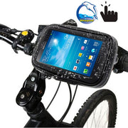 Bicycle Handlebar Mount Holder Water-resistant / Sand-proof / Snow-proof / Dirt-proof Zipper Touch Bag, Suitable for Galaxy Note III / N9000 & Mega 6.3 / i9200(Black)