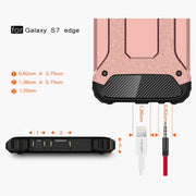 For Galaxy S7 Edge / G935 Tough Armor TPU + PC Combination Case (Rose Gold)