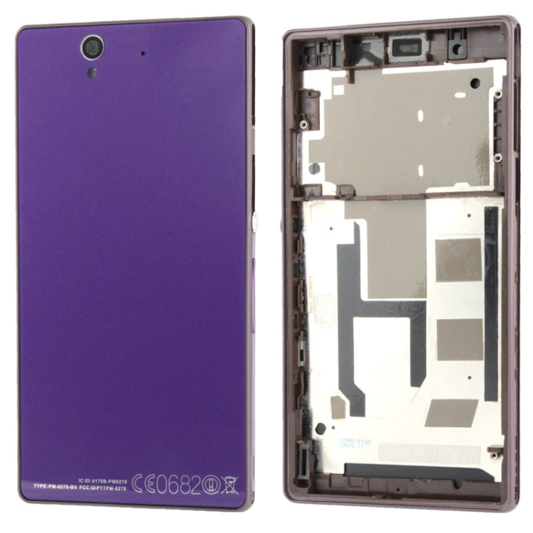 Middle Board + Battery Back Cover for Sony L36H (Purple)