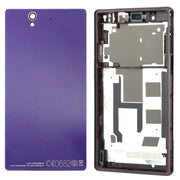 Middle Board + Battery Back Cover for Sony L36H (Purple)