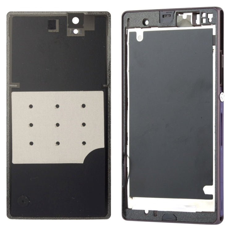Middle Board + Battery Back Cover for Sony L36H (Purple)