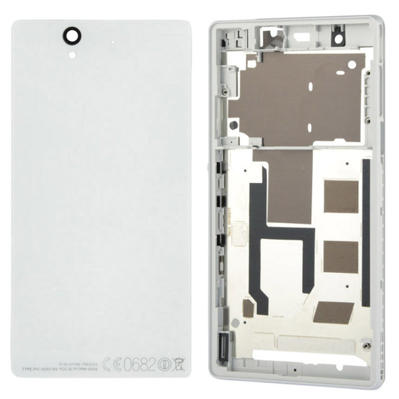 Middle Board + Battery Back Cover for Sony L36H(White)