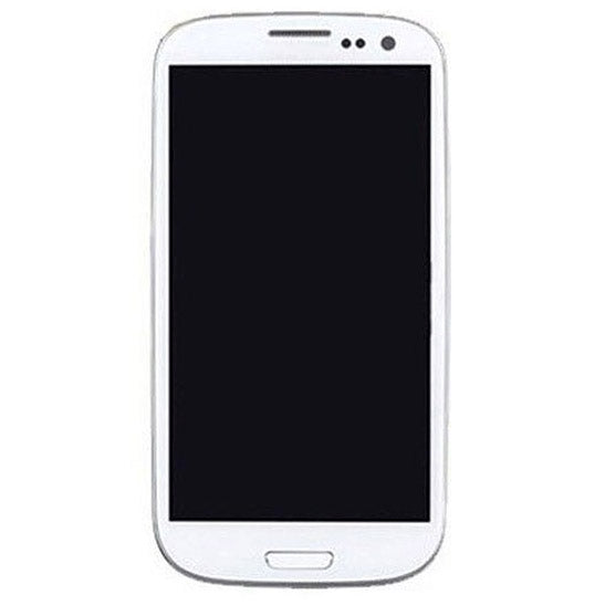 Original Super AMOLED LCD Screen for Samsung Galaxy SIII / i9300 Digitizer Full Assembly with Frame (White)